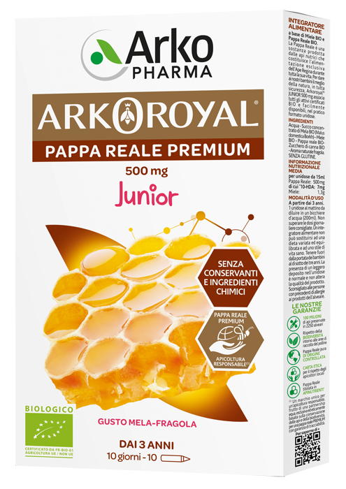 ARKOROYAL PAPPA REALE BIOLOGICA 500 MG 10 UNICA DOSE - Magnumfarma.it