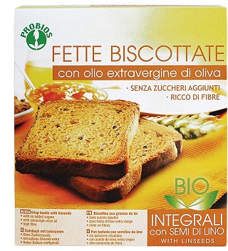 FETTE BISCOTTATE INTEGRALI AI SEMI DI LINO SENZA ZUCCHERO 270 G - Magnumfarma.it