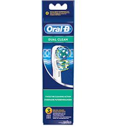 ORALB DUAL CLEAN EB417 TESTINE SPAZZOLINO ELETTRICO 3 PEZZI - Magnumfarma.it