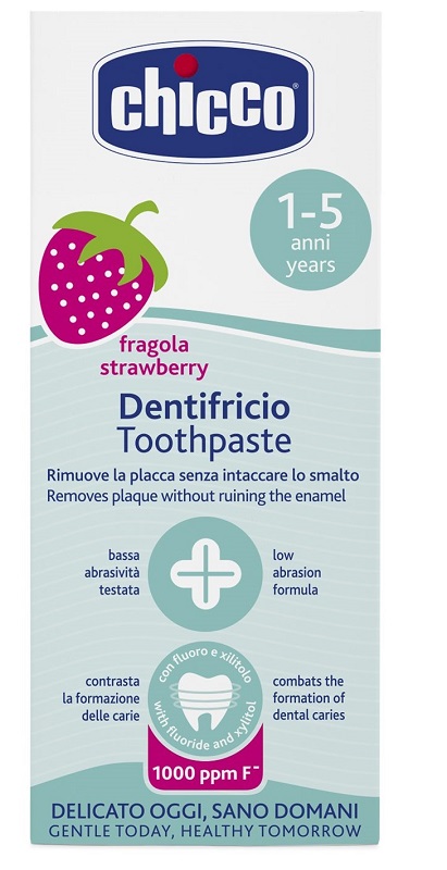 CHICCO DENTIFRICIO FRAGOLA 50 ML 12M+ CON FLUORO - Magnumfarma.it
