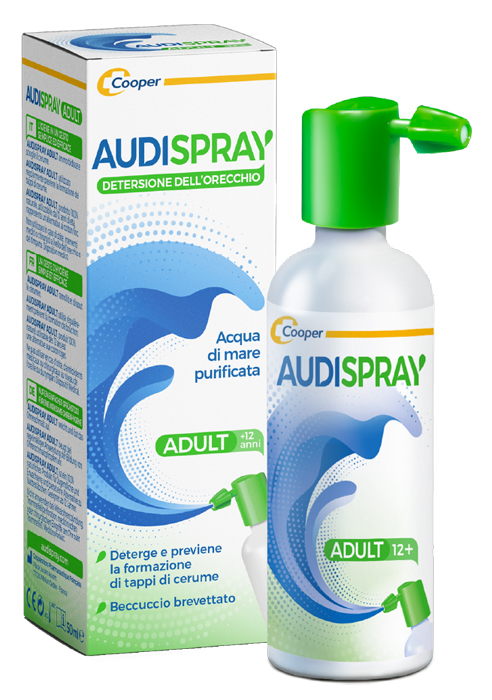 AUDISPRAY ADULT SOLUZIONE DI ACQUA DI MARE IPERTONICA SPRAY SENZA GAS DETERSIONE ORECCHIO 50 ML - Magnumfarma.it