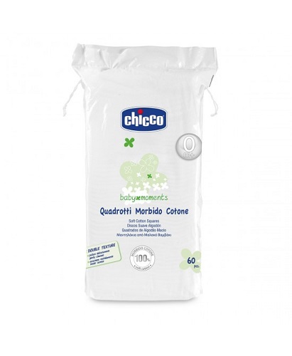 CHICCO BABY MOMENTS QUADROTTI MORBIDO COTONE 60 PEZZI - Magnumfarma.it