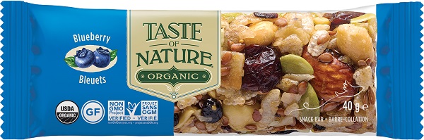 TASTE OF NATURE BARRETTA AI MIRTILLI BIO VEGAN AD ALTO CONTENUTO DI FIBRE 40 G - Magnumfarma.it