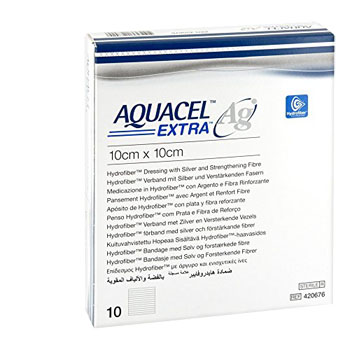 AQUACEL AG EXTRA MEDICAZIONE CON IONI ARGENTO 10X10 CM 10 PEZZI - Magnumfarma.it
