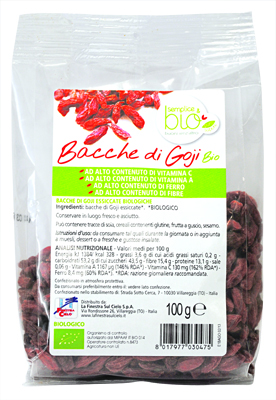 FSC SEMPLICE&BIO BACCHE DI GOJI BIO AD ALTO CONTENUTO DI FIBRA 100 G - Magnumfarma.it