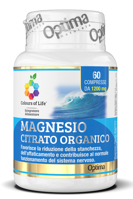 COLOURS OF LIFE MAGNESIO CITRATO ORGANICO 60 COMPRESSE 1200 MG - Magnumfarma.it