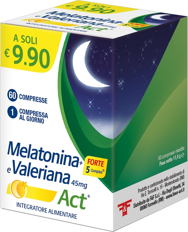 MELATONINA+FORTE 5 COMPLEX E VALERIANA ACT 60 COMPRESSE - Magnumfarma.it