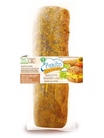 PANITO BAGUETTE CON SEMI DI SESAMO E LINO 180 G - Magnumfarma.it