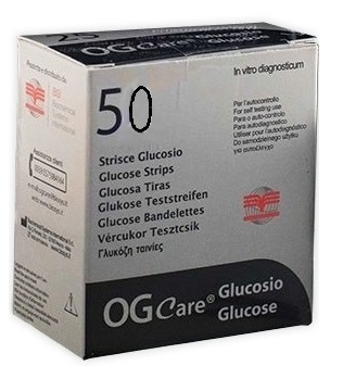 STRISCE MISURAZIONE GLICEMIA OGCARE 50 PEZZI - Magnumfarma.it