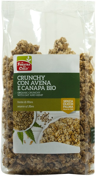 FSC CRUNCHY CON AVENA E CANAPA BIO AD ALTO CONTENUTO DI FIBRA CON OLIO DI GIRASOLE E SENZA OLIO DI PALMA 375 G - Magnumfarma.it