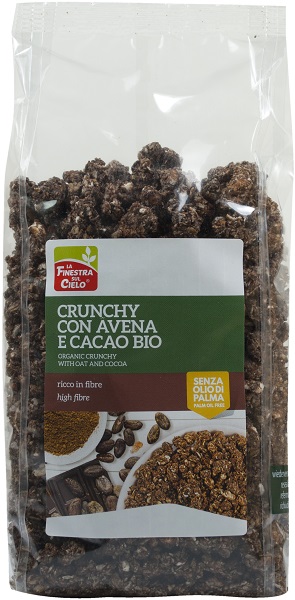 FSC CRUNCHY CON AVENA E CACAO BIO AD ALTO CONTENUTO DI FIBRE CON OLIO DI GIRASOLE SENZA OLIO DI PALMA 375 G - Magnumfarma.it