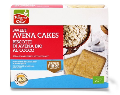 FSC SWEET AVENA CAKES BISCOTTI DI AVENA AL COCCO BIO SENZA LIEVITO DI BIRRA SENZA LATTE CO NOLIO DI GIRASOLE SENZA OLIO DI PALMA 250 G - Magnumfarma.it