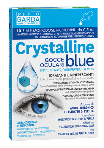 CRYSTALLINE BLUE GOCCE OCULARI MONODOSE 10 FIALE 0,5 ML - Magnumfarma.it