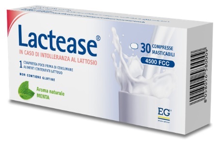 LACTEASE 4500 FCC AROMA MENTA 30 COMPRESSE MASTICABILI - Magnumfarma.it