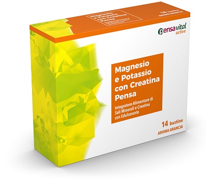 MAGNESIO E POTASSIO CON CREATINA ARANCIA PENSA 14 BUSTINE - Magnumfarma.it
