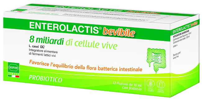 ENTEROLACTIS BEVIBILE 12 FLACONCINI DA 10 ML SOFAR - Magnumfarma.it