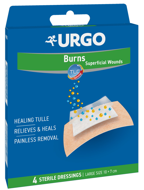URGO CEROTTO PER USTIONI E FERITE 100X70 MM 4 PEZZI - Magnumfarma.it