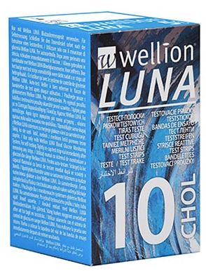 WELLION LUNA 10 STRIPS STRISCE PER MISURAZIONE COLESTEROLO - Magnumfarma.it
