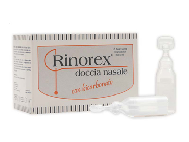 FIALA PER DOCCIA NASALE RINOREX BICARBONATO 15 FIALE 5 ML - Magnumfarma.it