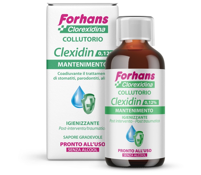 FORHANS COLLUTORIO CON CLOREXIDINA 0,12 CLEXIDIN SENZA ALCOOL 200 ML - Magnumfarma.it