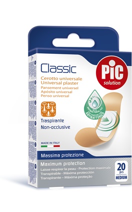 CEROTTO PIC CLASSIC 19X72 MM ANTIBATTERICO 20 PEZZI - Magnumfarma.it