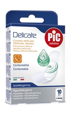 CEROTTO PIC DELICATE 25X72 MM ANTIBATTERICO 10 PEZZI - Magnumfarma.it