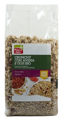 FSC CRUNCHY CON AVENA E BACCHE DI GOJI BIO CON OLIO DI GIRASOLE SENZA OLIO DI PALMA 375 G - Magnumfarma.it