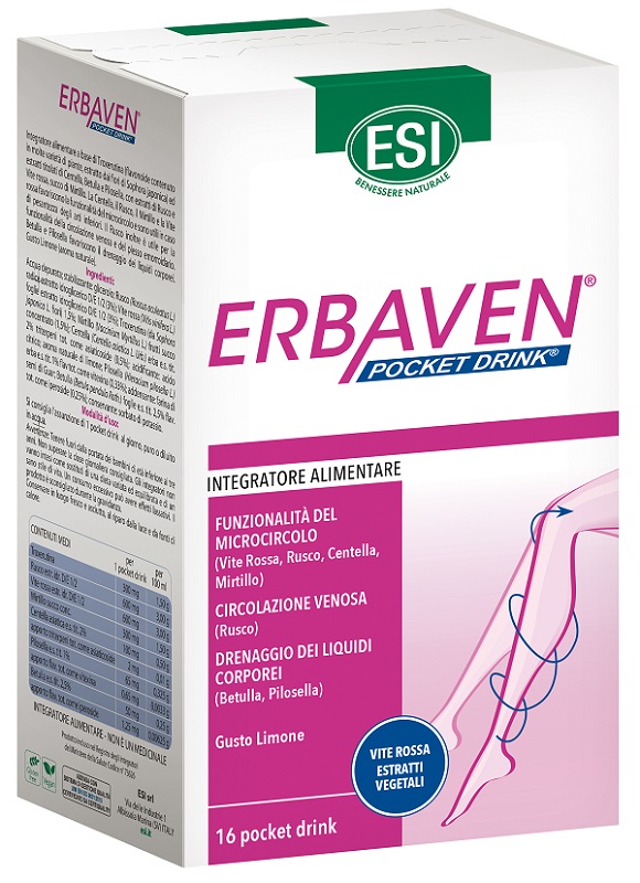 ESI ERBAVEN 16 POCKET DRINK X 20 ML GUSTO LIMONE - Magnumfarma.it