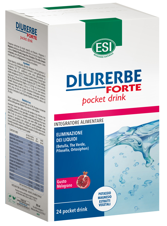 ESI DIURERBE FORTE POCKET DRINK MELOGRANO 24 X 20 ML - Magnumfarma.it