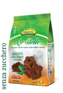 FARABELLA BISCOTTI LE STELLE ALLO YOGURT E CACAO SENZA ZUCCHERO 300 G - Magnumfarma.it