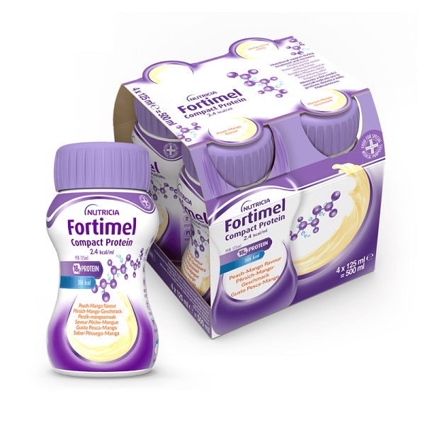 NUTRICIA FORTIMEL COMPACT PROTEIN GUSTO PESCA E MANGO 4 BOTTIGLIE DA 125 ML - Magnumfarma.it