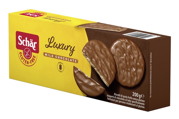 SCHAR LUXURY BISCOTTI DI PASTA FROLLA RICOPERTI DI CIOCCOLATO AL LATTE 200 G - Magnumfarma.it