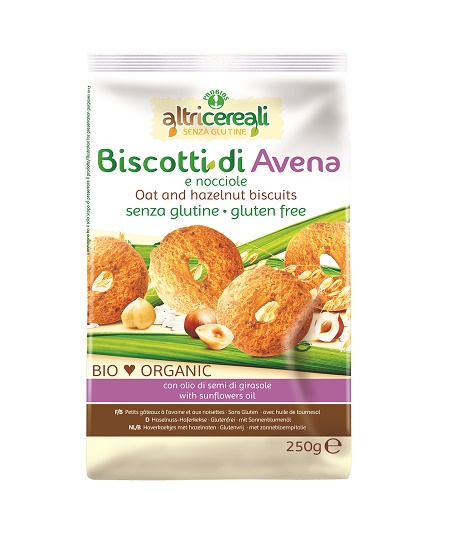 ALTRICEREALI BISCOTTI ALL'AVENA/NOCCIOLE BIO 250 G - Magnumfarma.it