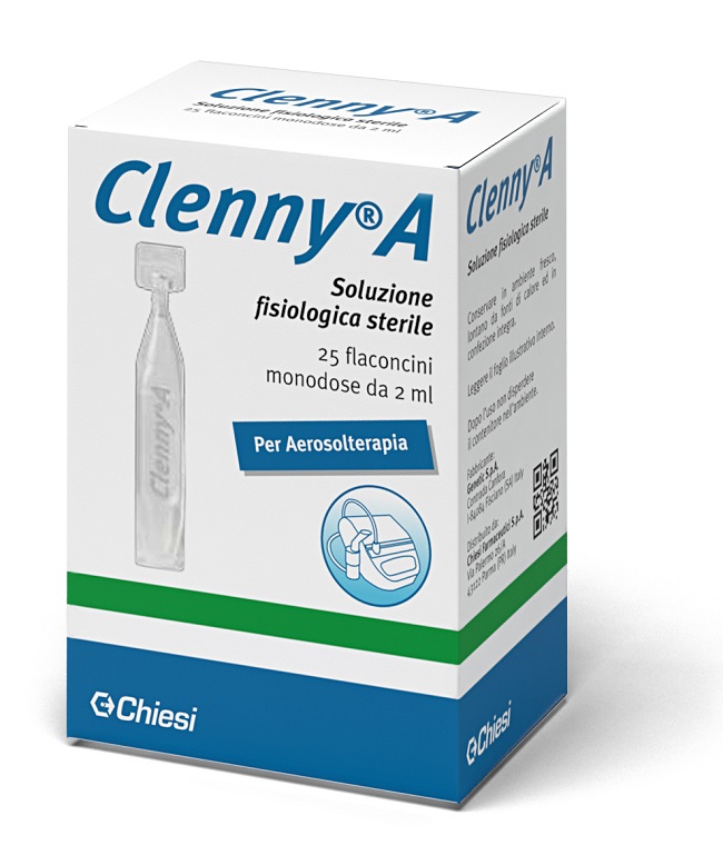 CLENNY A SOLUZIONE FISIOLOGICA STERILE PER AEROSOLTERAPIA 25 FLACONCINI MONODOSE DA 2 ML - Magnumfarma.it