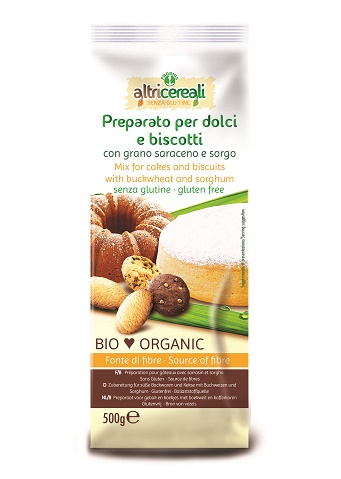 ALTRICEREALI PREPARATO PER DOLCI CON GRANO SARACENO E SORGO 500 G SENZA UOVA - Magnumfarma.it