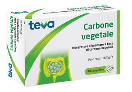 CARBONE VEGETALE TEVA 40 COMPRESSE 16,2 G - Magnumfarma.it