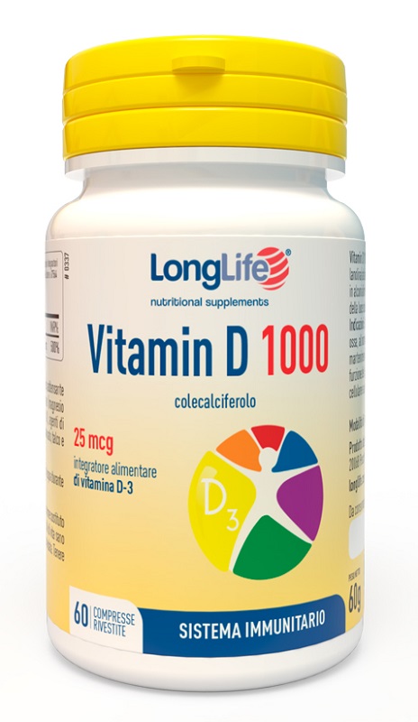 LONGLIFE VITAMIN D 1000UI 60 COMPRESSE RIVESTITE - Magnumfarma.it