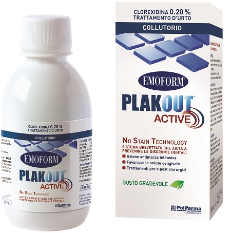 EMOFORM PLAK OUT ACTIVE CLOREXIDINA 0,20% COLLUTORIO 200 ML - Magnumfarma.it