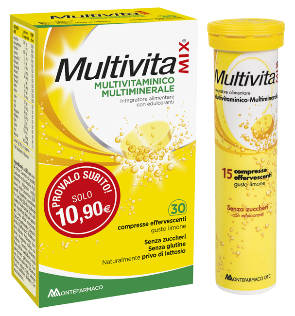 MULTIVITAMIX SENZA ZUCCHERO 30 COMPRESSE EFFERVESCENTI - Magnumfarma.it