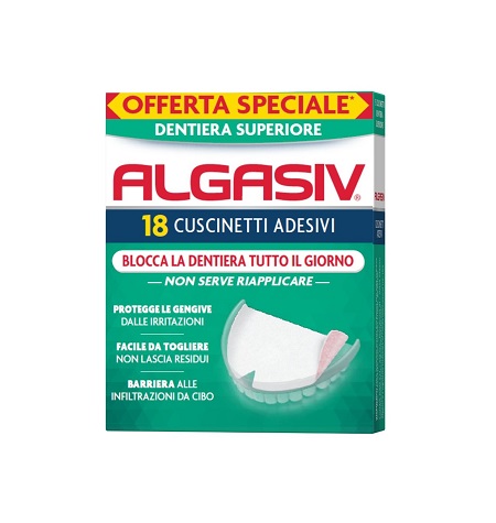 ALGASIV ADESIVO PER PROTESI DENTARIA SUPERIORE 15 PEZZI OFFERTA SPECIALE + 3 PEZZI - Magnumfarma.it