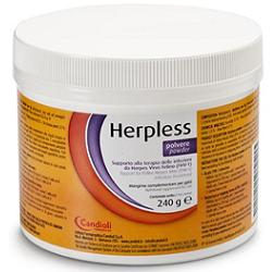 HERPLESS POLVERE BARATTOLO 240 G CON MISURINO - Magnumfarma.it