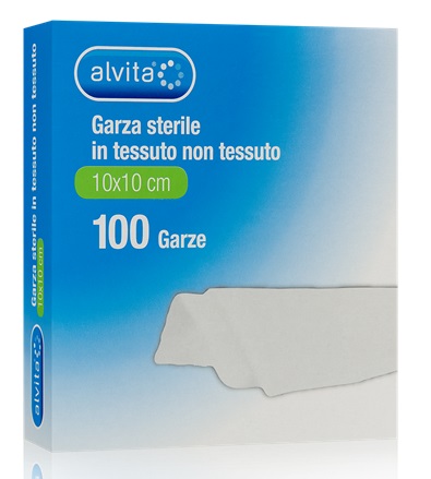 ALVITA GARZA STERILE IN TESSUTO NON TESSUTO 10X10CM 100 PEZZI - Magnumfarma.it