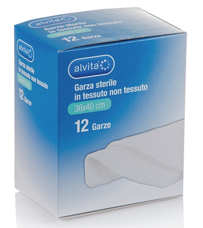 ALVITA GARZA STERILE IN TESSUTO NON TESSUTO 36X40CM 12 PEZZI - Magnumfarma.it