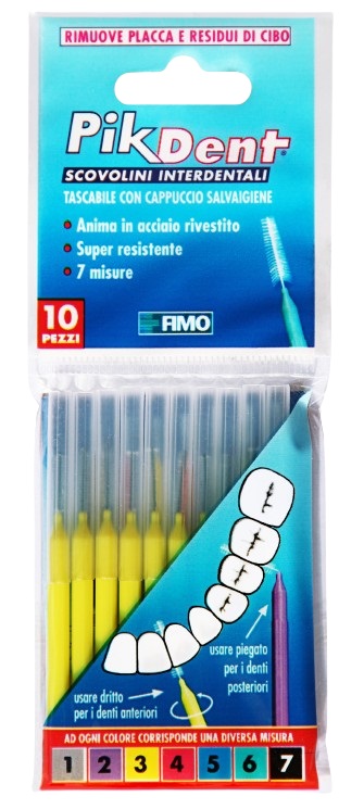 PIKDENT STUZZICOLINO 3 GIALLO 10 PEZZI - Magnumfarma.it