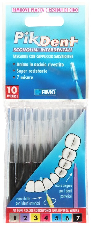 PIKDENT STUZZICOLINO 7 NERO 10 PEZZI - Magnumfarma.it
