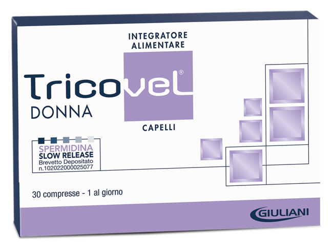 TRICOVEL DONNA INTEGRATORE ALIMENTARE CON NUTRIENTI SPECIFICI PER CAPELLI 30 COMPRESSE - Magnumfarma.it
