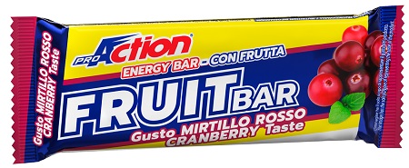 PROACTION FRUIT BAR BARRETTA ENERGETICA AL MIRTILLO ROSSO 40 G - Magnumfarma.it