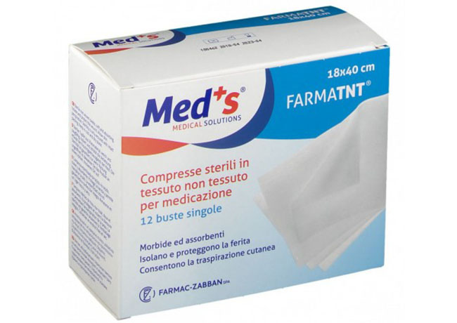 GARZA COMPRESSA MEDS TESSUTO NON TESSUTO 18X40CM 12 PEZZI - Magnumfarma.it