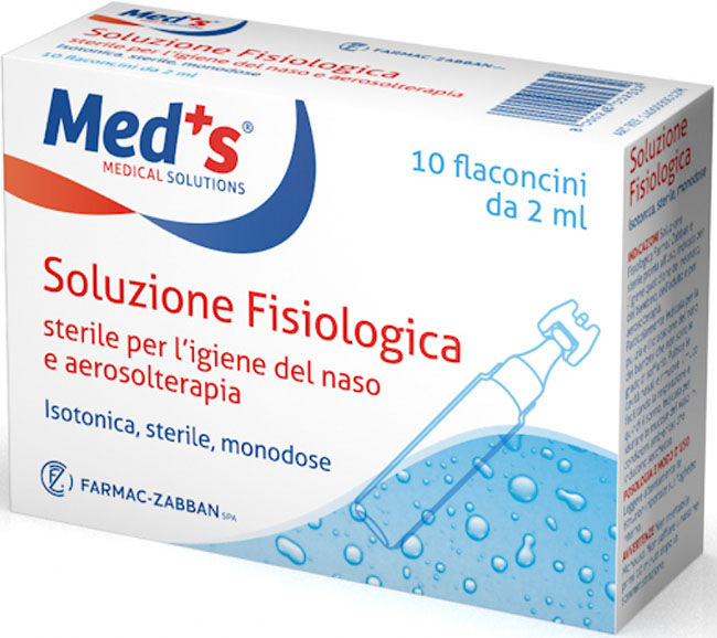 SOLUZIONE FISIOLOGICA MEDS STERILE ASTX10 FL 2ML - Magnumfarma.it