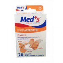 CEROTTO MEDS STRIP POLIURETANO IPOALLERGENICO CLASSICO ASSORTITI 20 PEZZI - Magnumfarma.it